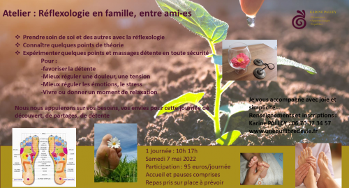 Atelier : Réflexologie en famille ou entre ami-es 7 mai 2022